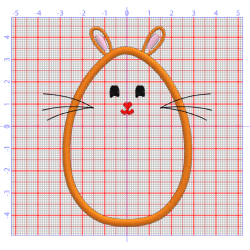 Motif de broderie Oeuf Lapin de Pâques