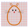 Motif de broderie Oeuf Lapin de Pâques