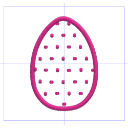 Motif de broderie Oeuf de Pâques à pois
