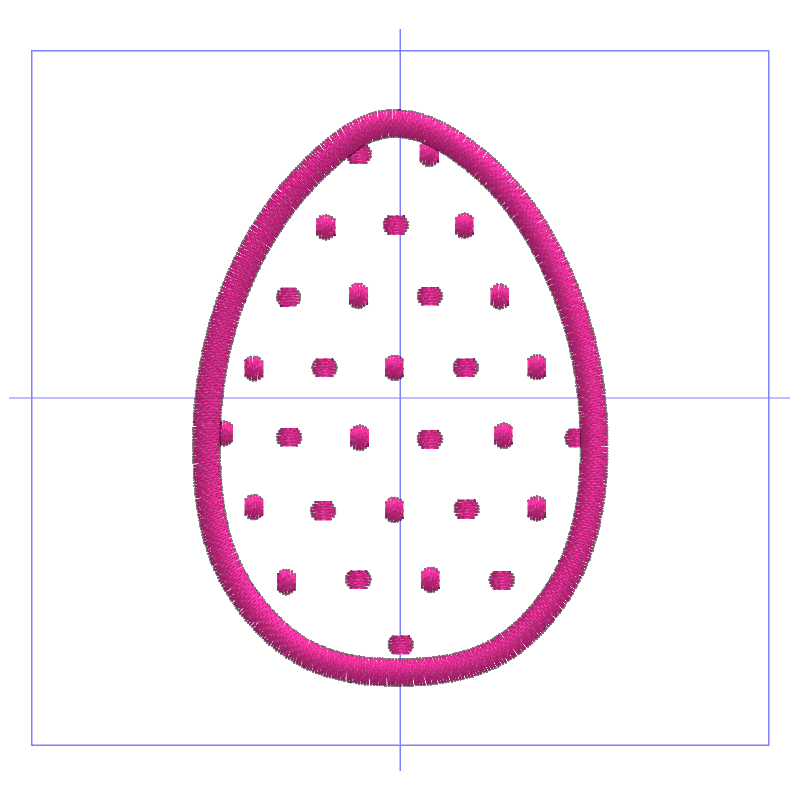 Motif de broderie Oeuf de Pâques à pois