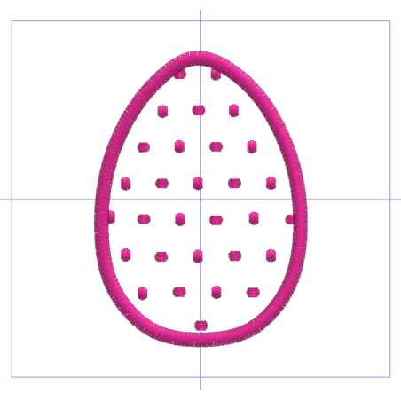Motif de broderie Oeuf de Pâques à pois