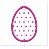 Motif de broderie Oeuf de Pâques à pois