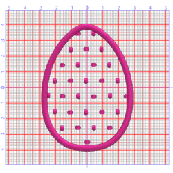Motif de broderie Oeuf de Pâques à pois