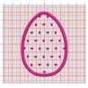 Motif de broderie Oeuf de Pâques à pois