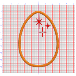 Motif de broderie Oeuf de Pâques étoilé