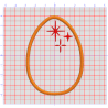 Motif de broderie Oeuf de Pâques étoilé