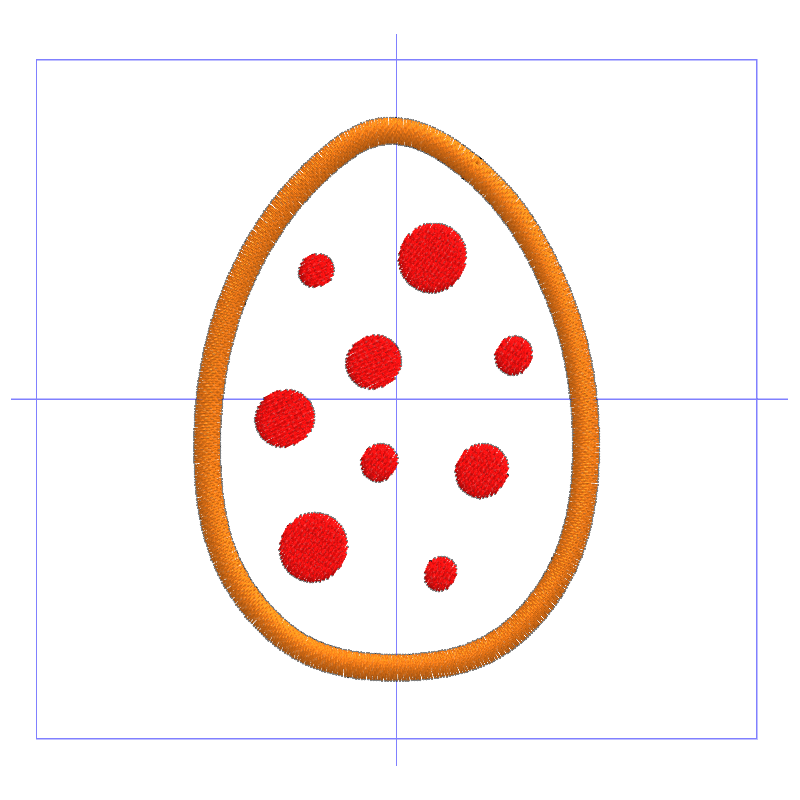 Motif de broderie Oeuf de Pâques tacheté