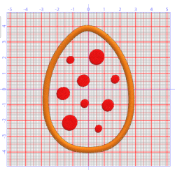 Motif de broderie Oeuf de Pâques tacheté