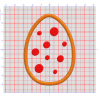 Motif de broderie Oeuf de Pâques tacheté