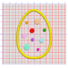 Motif de broderie Oeuf de Pâques tacheté multicolor