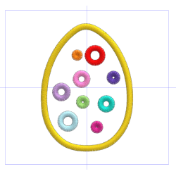 Motif de broderie Oeuf de Pâques gruyère multicolor