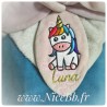 Motif de broderie Petite licorne Kawaii - 5cm x 9cm