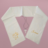 Pendentif croix en broderie fine - blanc ou noir au choix