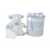 Peluche agneau 25cm avec son doudou mouchoir - Doudou & Cie