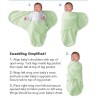 Couverture d'emmaillotage en coton BIO "Swaddle Me" (taille et motifs au choix)