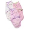 Lot de 3 couvertures "Swaddle Me" en coton (rose)