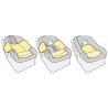 Lot de 3 couvertures "Swaddle Me" en coton (rose)