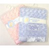 Couverture ultra-douce "Curly" avec broderie BABY (rose ou bleu au choix)