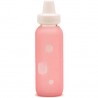 Housse de protection en silicone siliskin rose pour biberon 240ml col standard