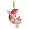 Doudou boîte à musique croissant de lune avec lapin - Doudou et Cie