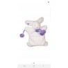 Marionnette lapin pompon 28cm (couleur au choix) - Doudou et Cie