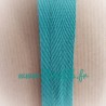 Ruban sergé de coton Vert 20mm (vendu au mètre)
