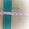 Ruban sergé de coton Vert 20mm (vendu au mètre)